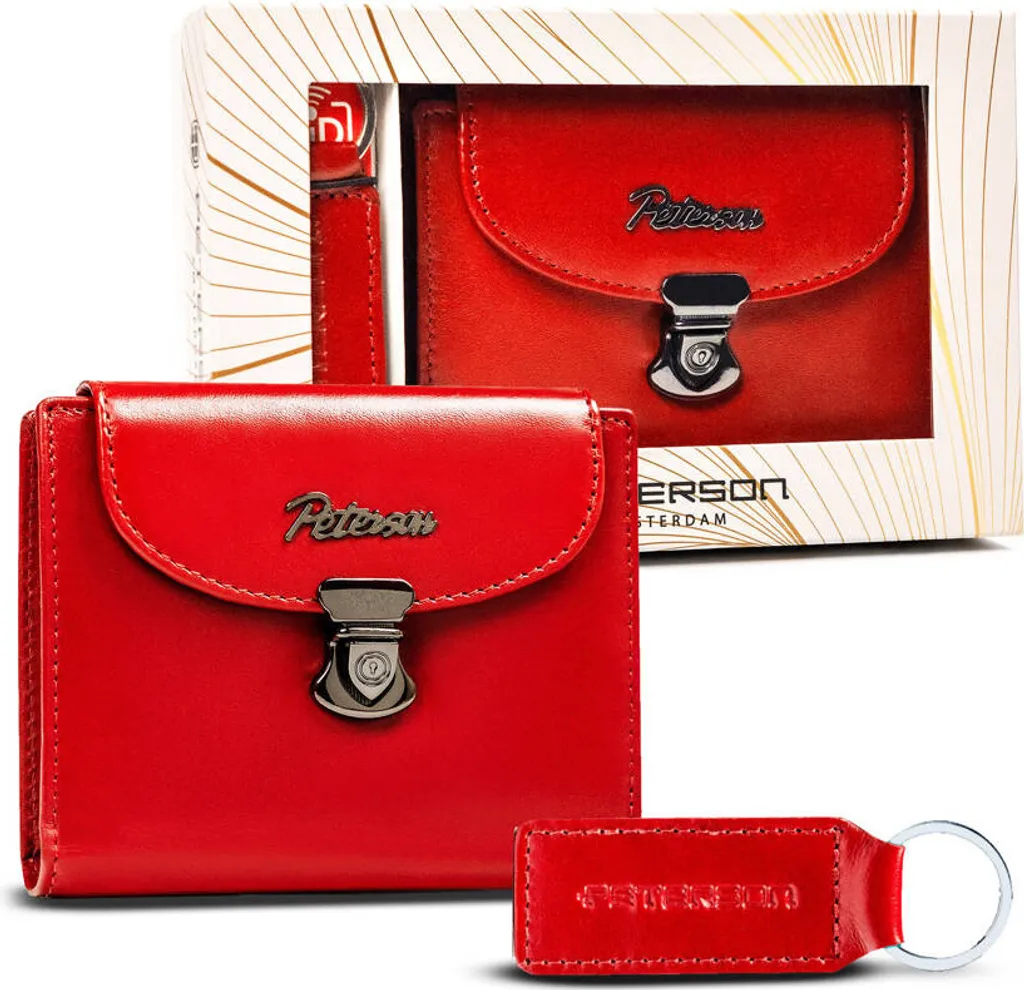 Set Regalo Donna Lumarko: Portafoglio in Pelle e Portachiavi Elegante