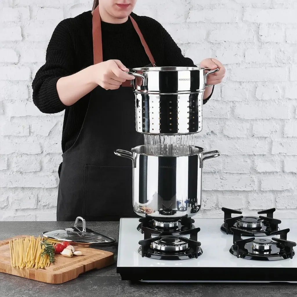 Set Pasta Korkmaz Perla A1523 - Ultimi Pezzi - Acciaio Induzione - 4