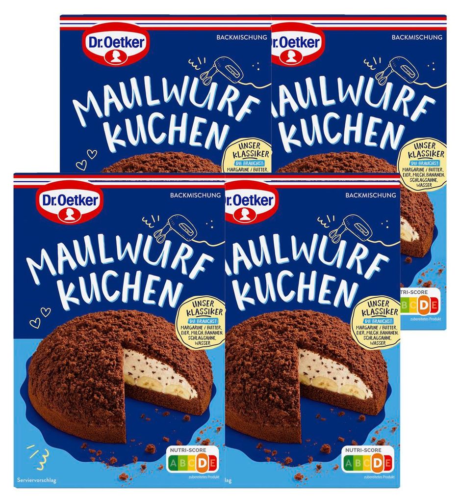 Dr. Oetker Maulwurfkuchen, 4er Pack (4 x 435 g) Produktbild 