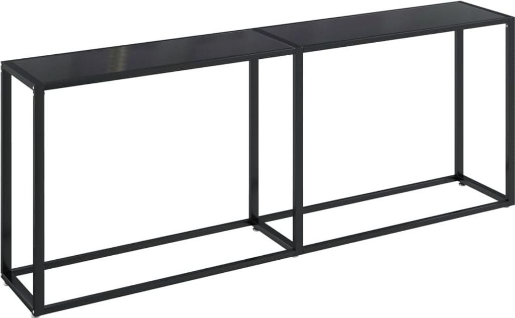vidaXL Konsolentisch Schwarz 200x35x75,5 cm Hartglas Produktbild 