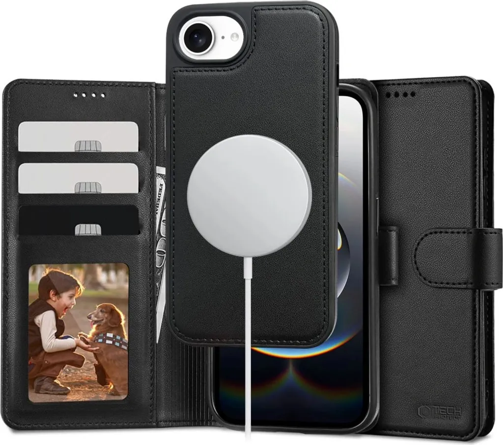 Tech-Protect Wallet MagSafe iPhone 16E Nero Opaco: Design e Stile
