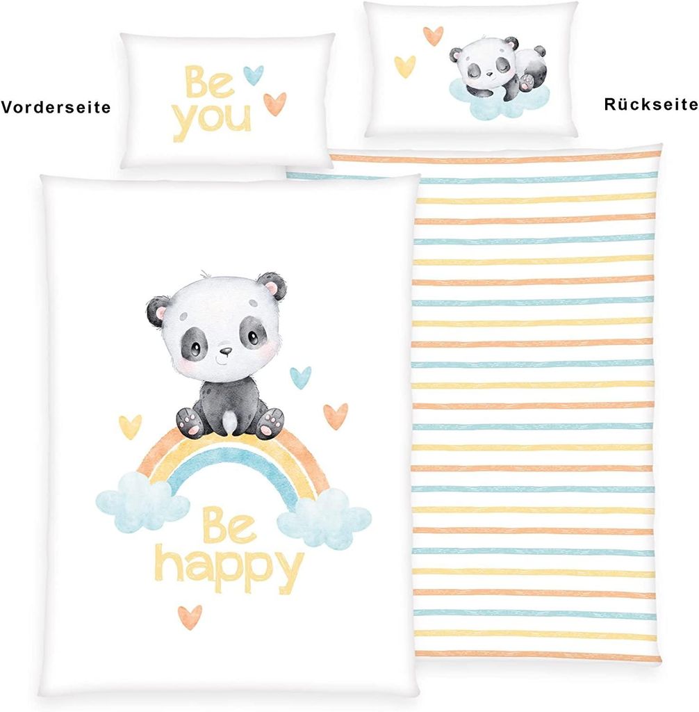 Regenbogen Panda Bettwäsche  " Green" Produktbild 