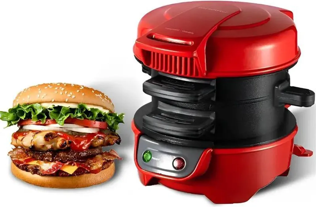 Machine à Petit-Déjeuner 500W - Mini Sandwich Maker et Burger Grill EU