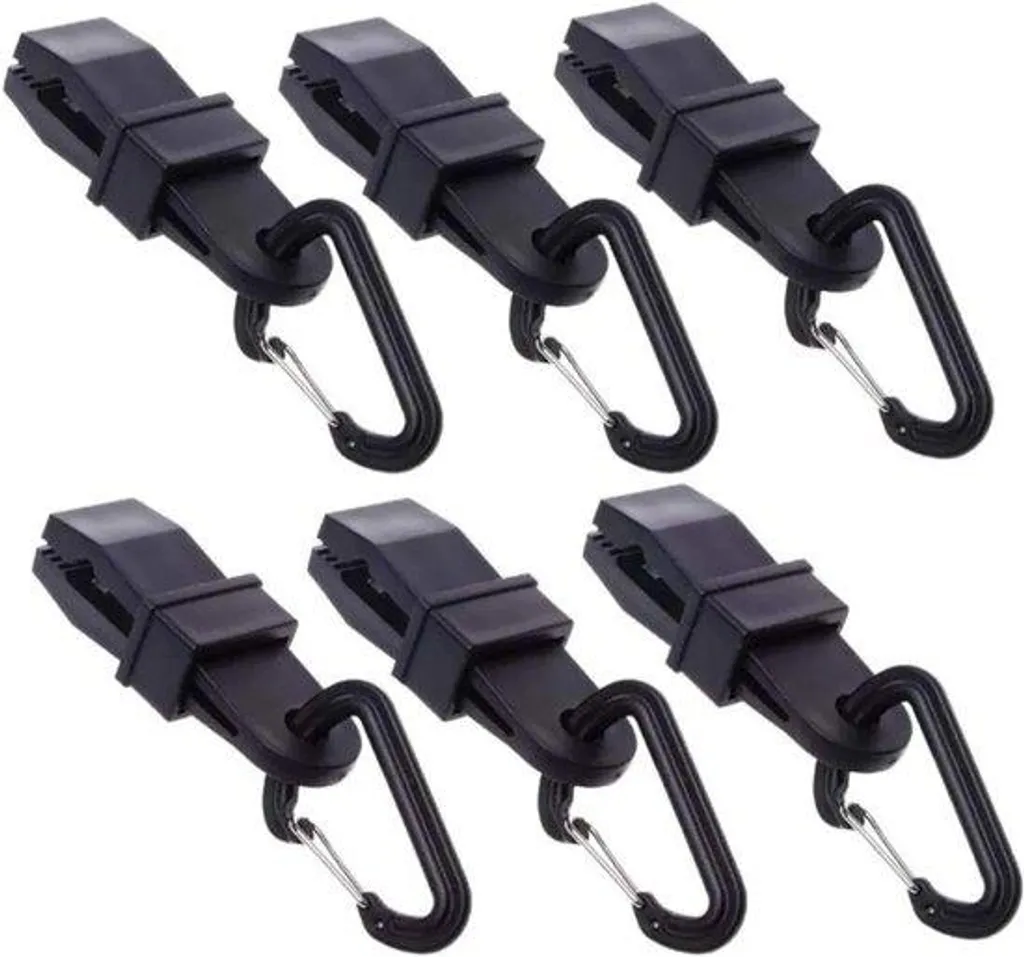 Pinces de fixation pour bâche de tente et auvent de camping - 6x