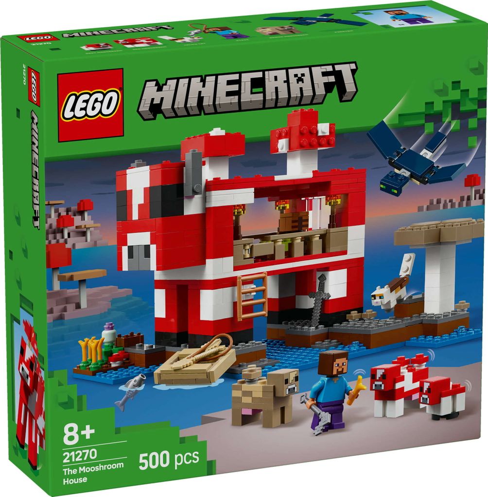 LEGO Minecraft Het paddenstoelenkoe-huis - Speelgoed voor Productafbeelding 