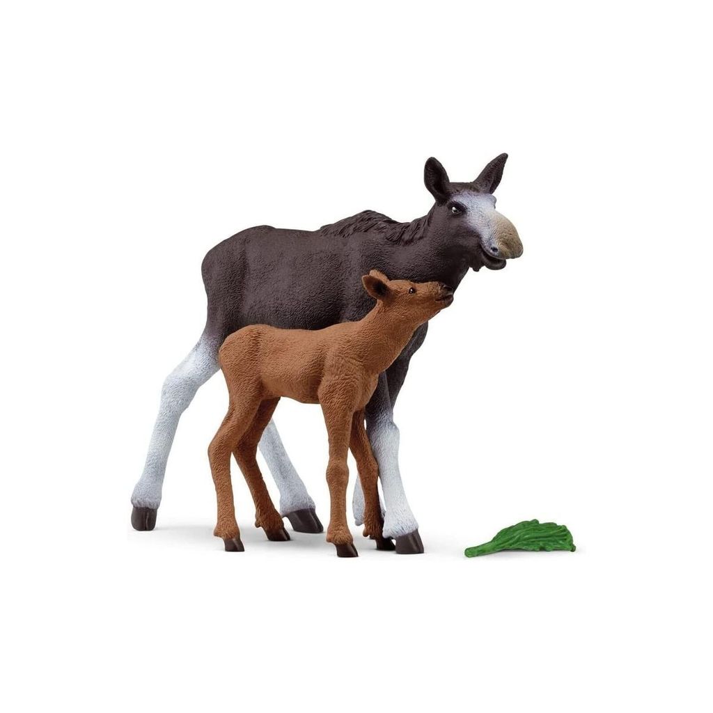 SCHLEICH Elchkuh Mit Kalb – NatGeo Wild Life Spielset Für Kinder Ab 3 Jahren