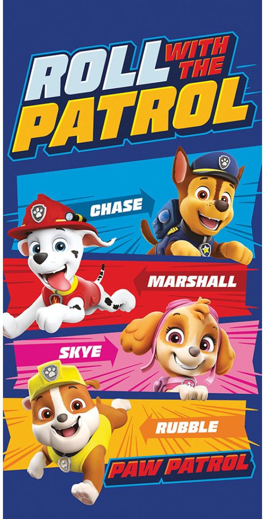 Paw Patrol Badetuch Roll Weißh the Patrol 70 X 140 cm - Baumwolle