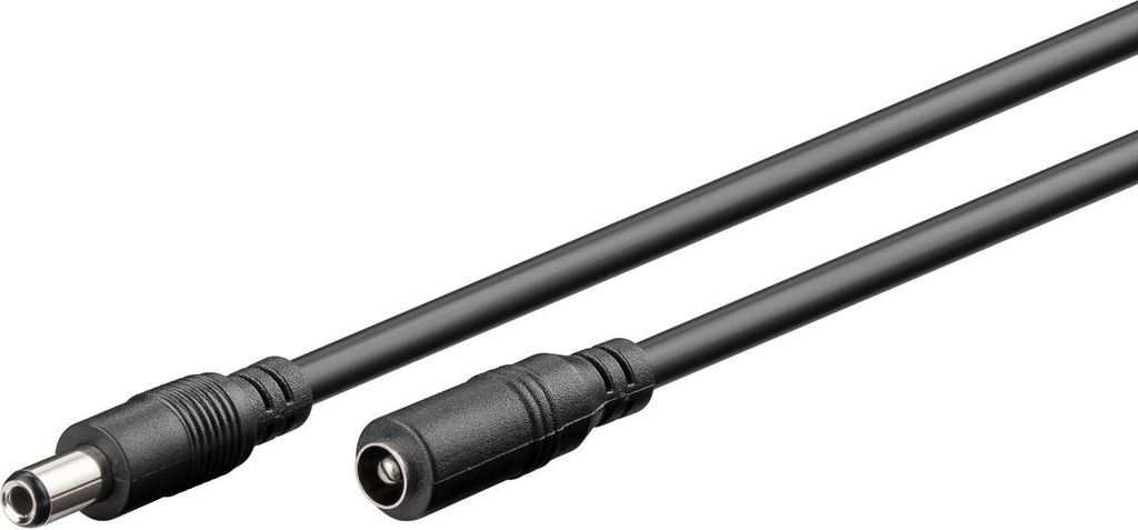 Goobay DC-Verlängerungskabel, 5 m, schwarz, mit Hohlstecker Produktbild 