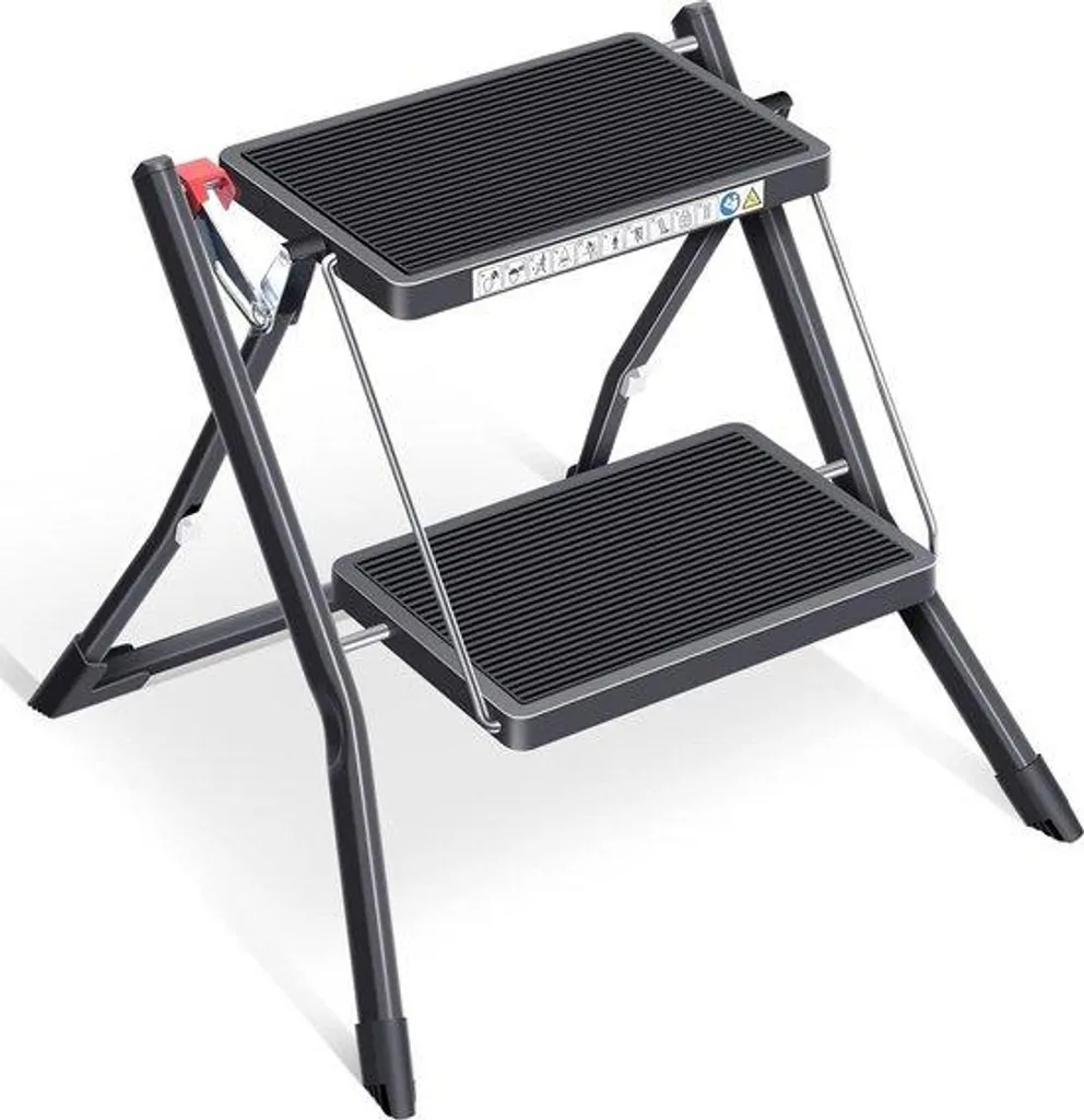 Escalier pliant pour cuisine - Échelle gain de place en acier durable