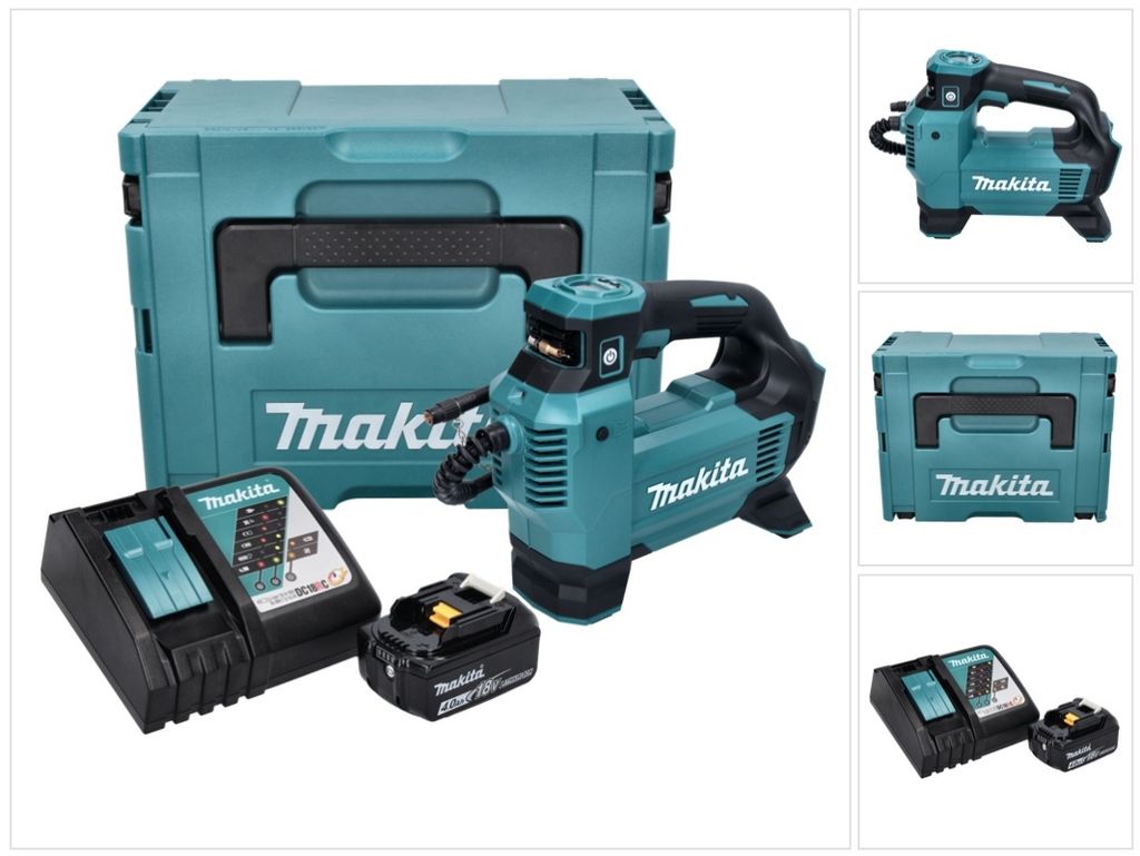 Makita DMP 181 RM1J Akku Kompressor 18 V 11,1 bar + 1x Akku 4,0 Ah + Ladegerät + Makpac