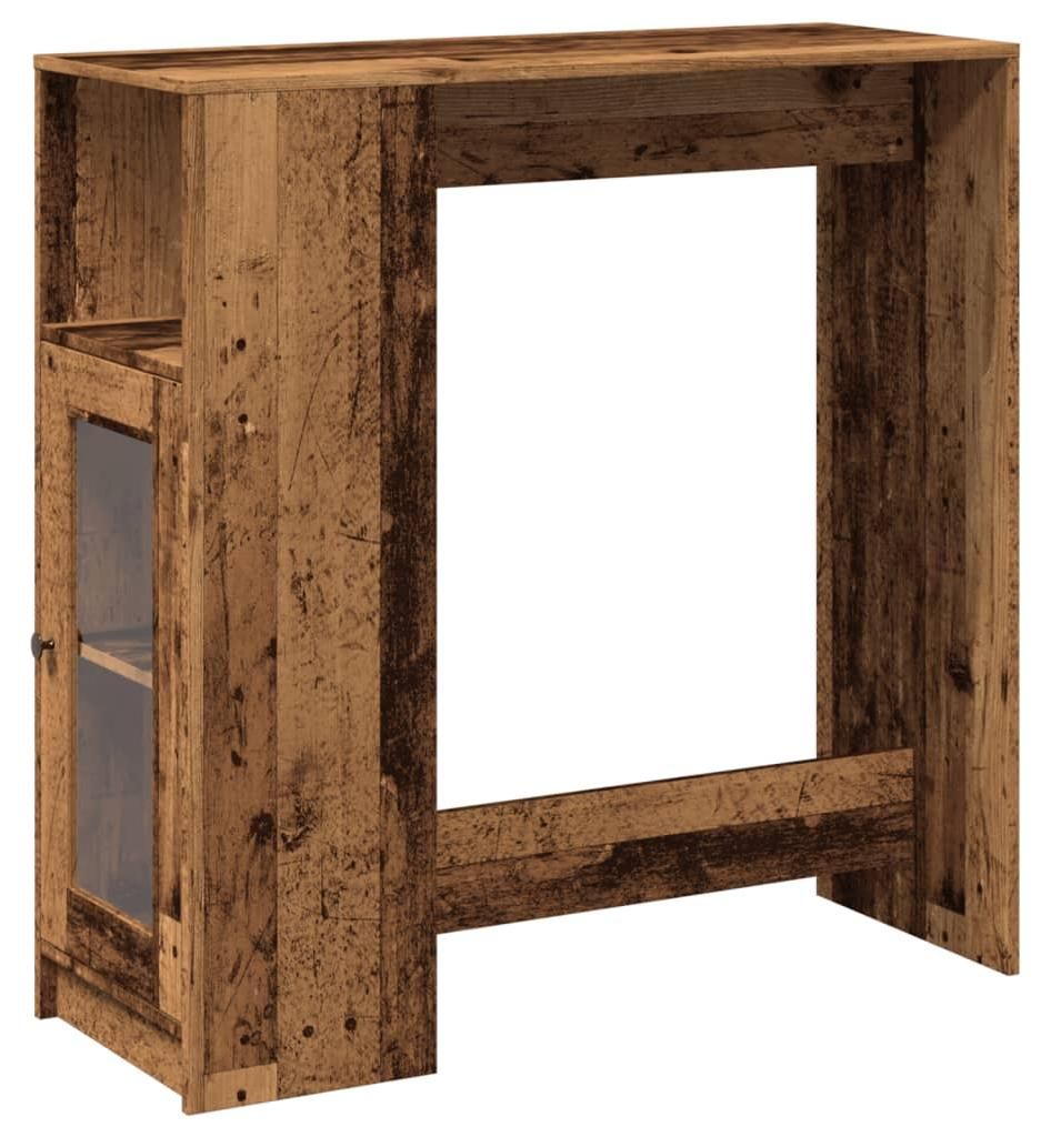 vidaXL Bartisch mit Regal Altholz-Optik 101x40x103,5 cm Holzwerkstoff
