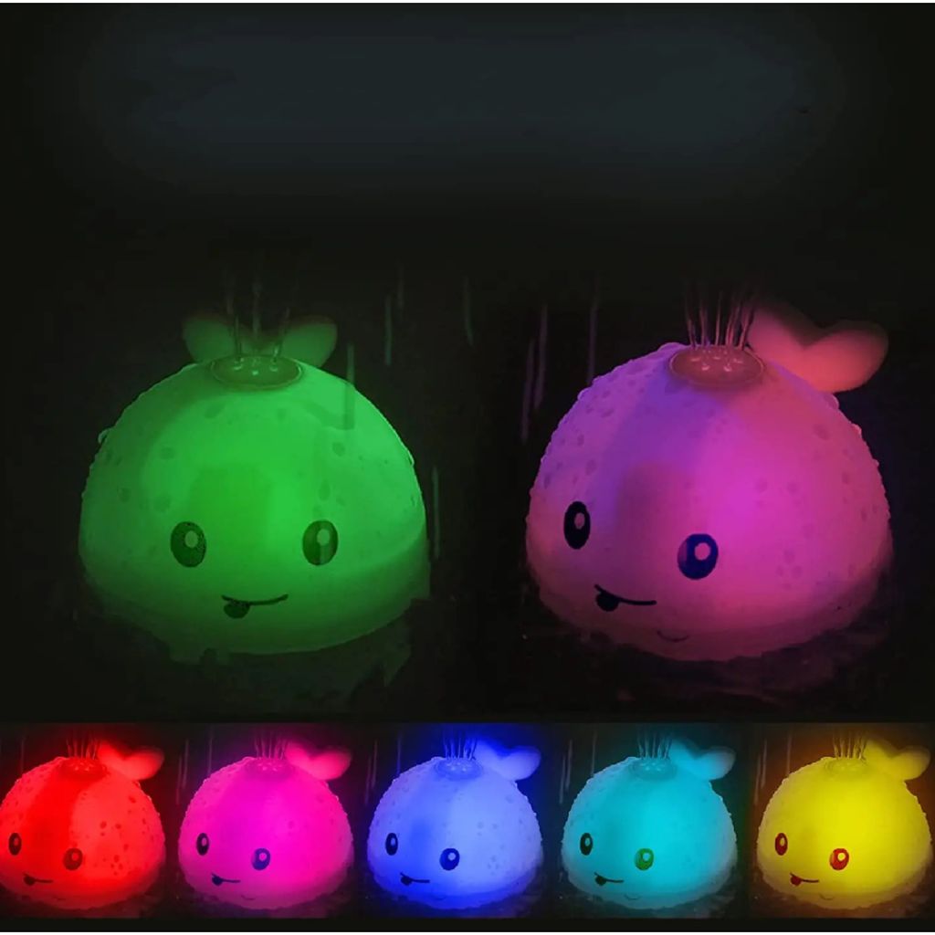 Leuchtender Wal Badespielzeug - Mit Wassersprüh-Funktion Ab 1 Jahr