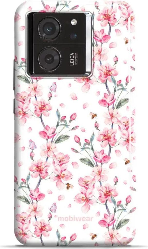 Handyhülle für Xiaomi 13T, Mobiwear Elite Pro, Japanischer Blumenstrauß