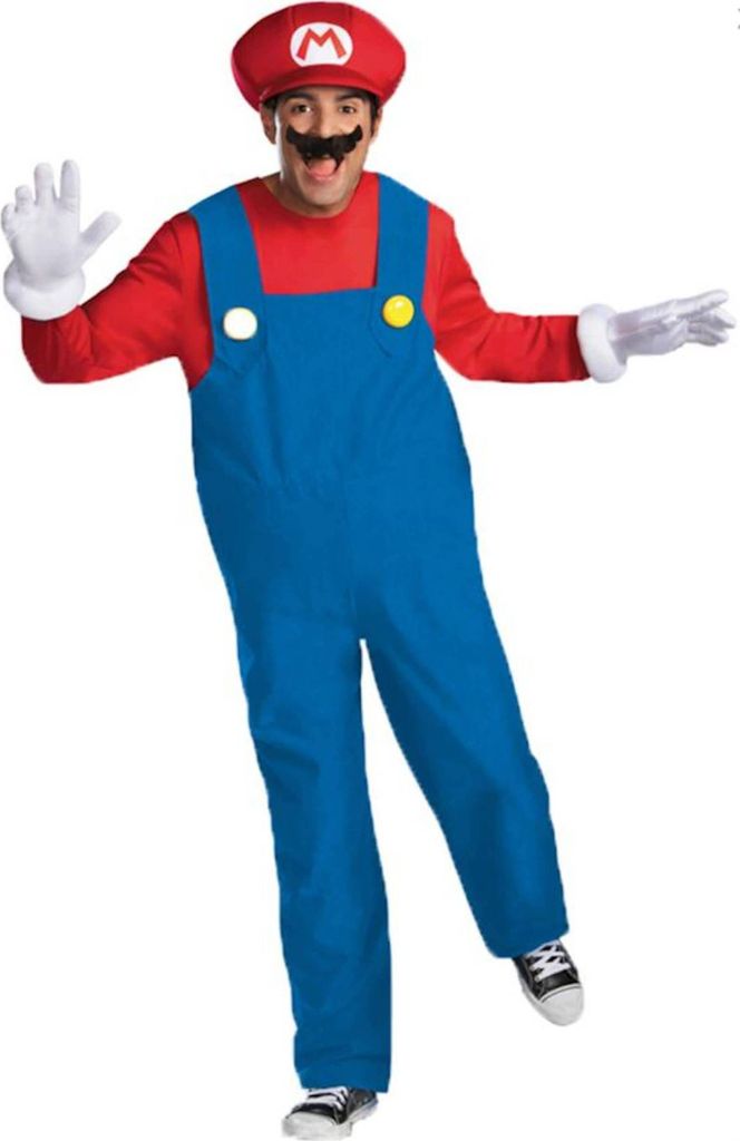 Costume Mario Deluxe videogioco Super Mario rosso-blu - XXL Immagine del prodotto 