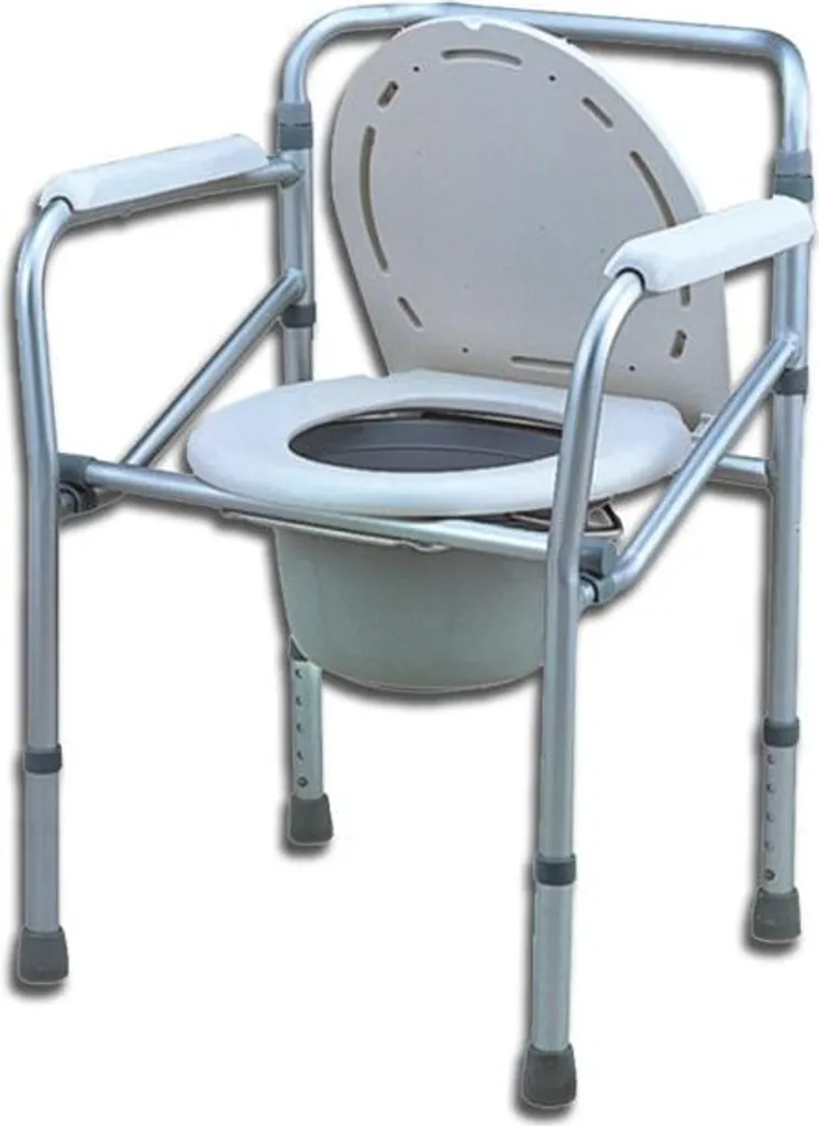 Siège de douche pliable et chaise percée mobile - Aluminium Confort Pro