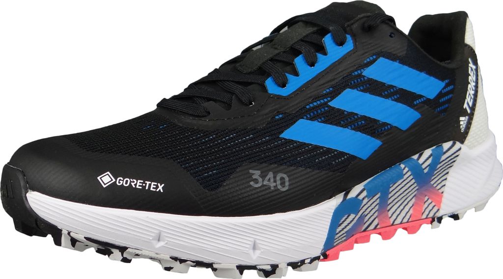 adidas TERREX Agravic Flow 2.0 GTX - GORE-TEX - Herren Trail-Running Schuhe Laufschuhe Schwarz H03184 , Größe: EU 44 UK 9.5