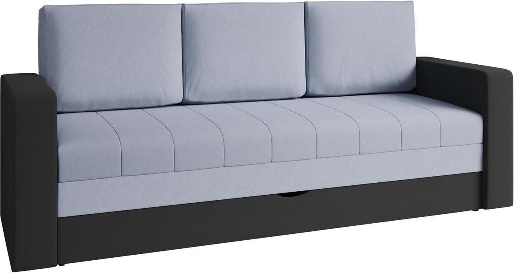 MIRJAN24 Schlafsofa Calabrini, Couch mit Schlaffunktion und Bettkasten, Polstersofa vom Hersteller, Stilvoll Wohnzimmer (Farbe: Gomez 12 + Gomez 08)