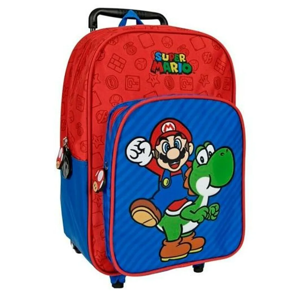 Trolley scolaire Super Mario Perletti, cartable à roulettes pour garçon