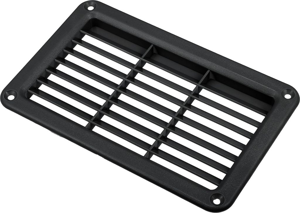 19X12cm Rechteckiger schwarzer Wohnmobil-Luftauslassgitter-Lüftungsgitter - Packung mit 1