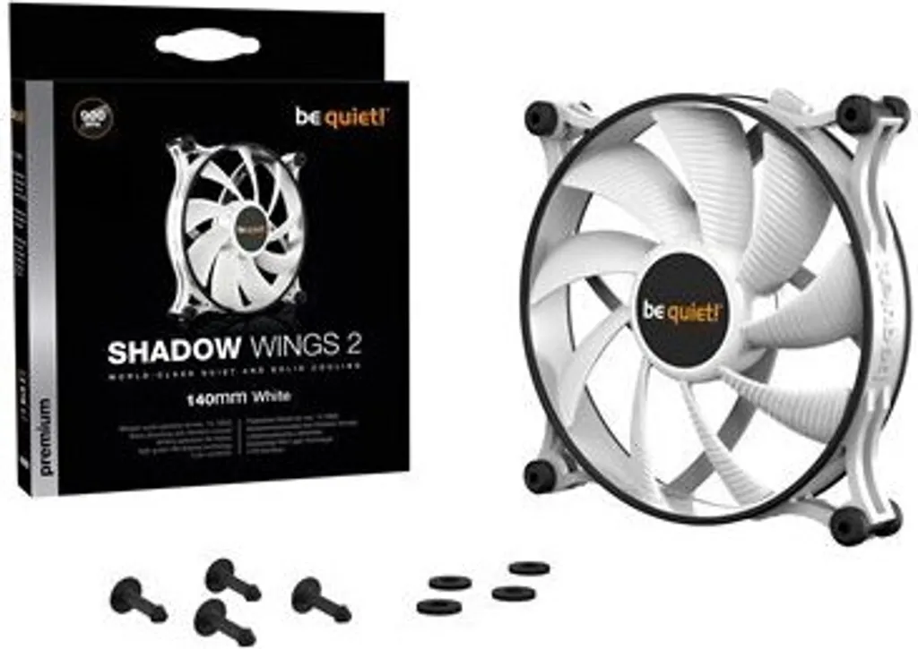 Be Quiet! Shadow Wings 2 140mm White BL090: Ventola PC Ultra Silenziosa