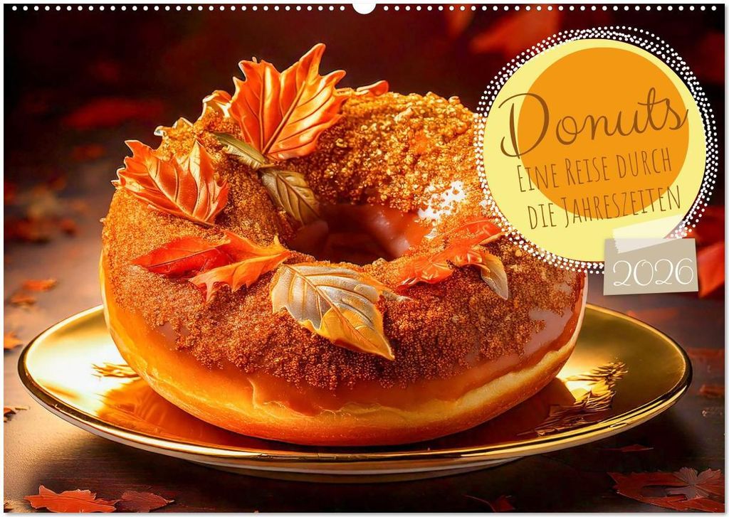 Donuts - Eine Reise durch die Jahreszeiten (Wandkalender 2026 DIN A2 quer), CALVENDO Monatskalender
