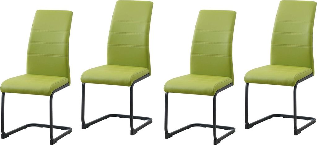 Schwingstuhl 4er Set Polyurethangrün SallyP HTI-Line Produktbild 