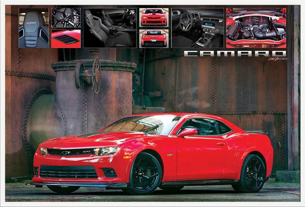 Cadre Photo Shinsuke avec Affiche Chevrolet Camaro Vitre Incassable