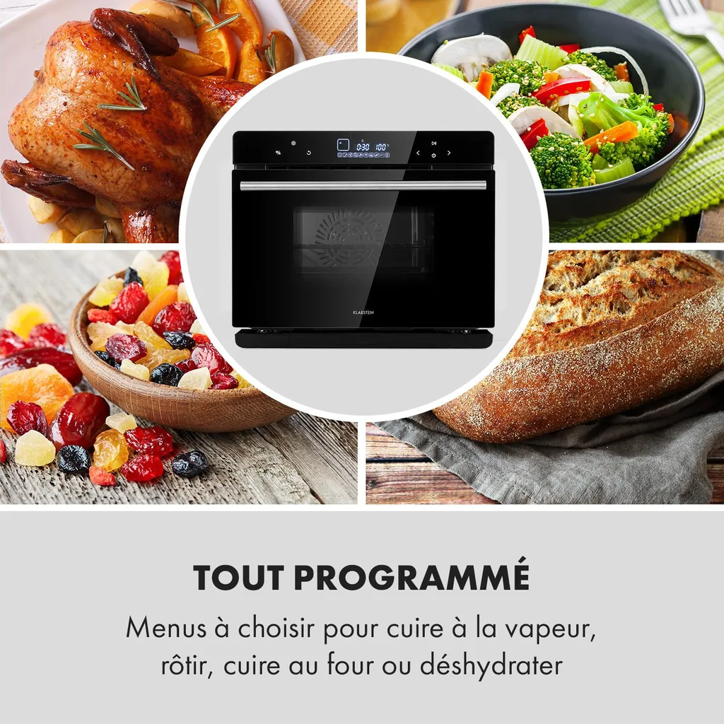 Four vapeur 24L MasterFresh avec panneau tactile 2200W Noir Classe A - 7