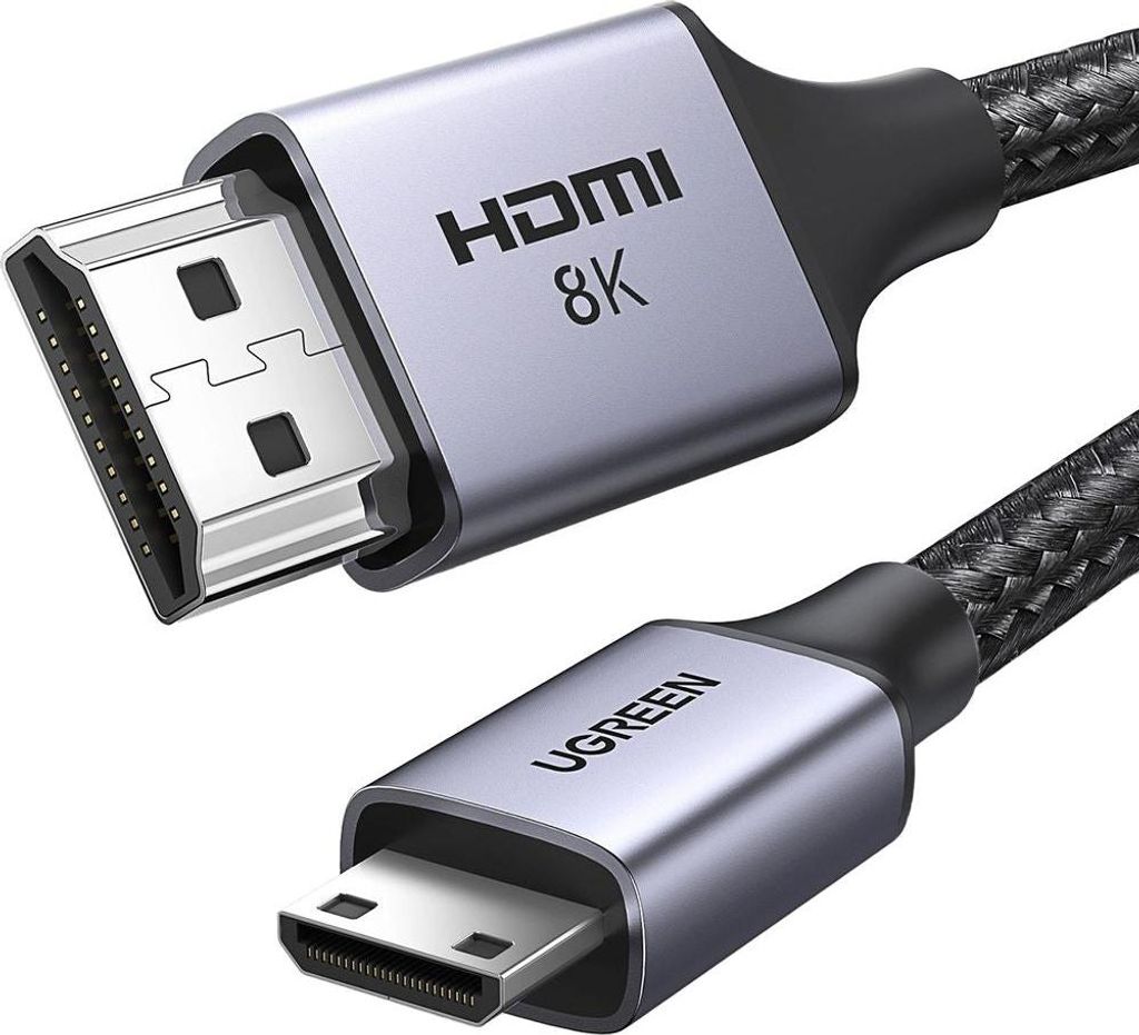 Cavo Ugreen Mini HDMI a HDMI 2.1, 8K, 1 m - Grigio Immagine del prodotto 