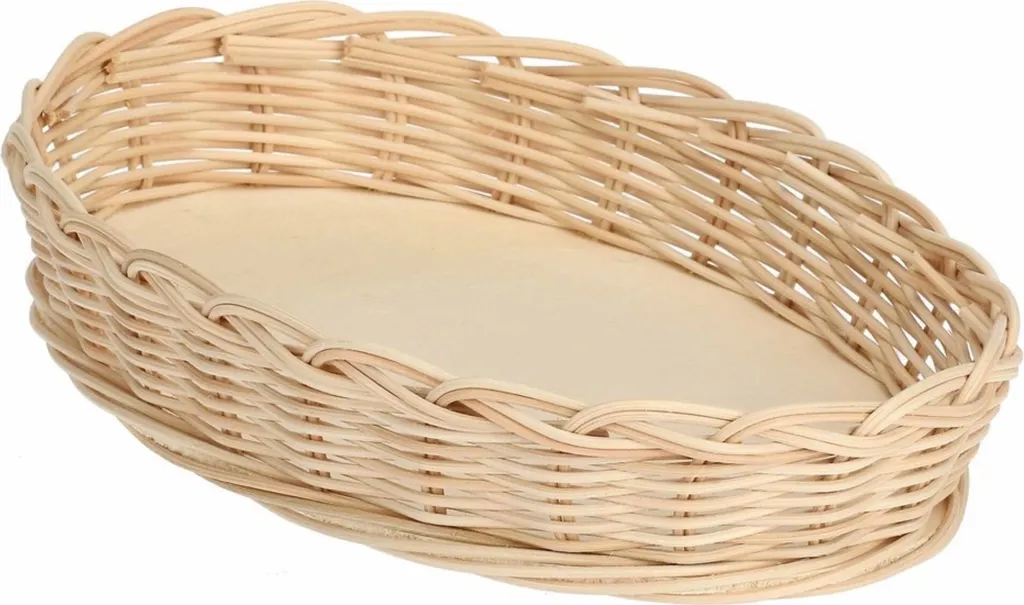 Supporto Teglia Ovale 23cm La Porcellana Bianca - Cesto Vimini P600000011