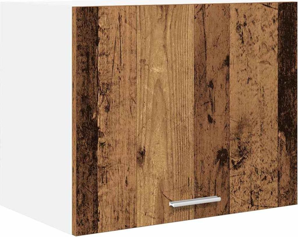 vidaXL Hängeschrank mit Tür Riga Altes Holz und Weiß 50 x 31 x 40 cm