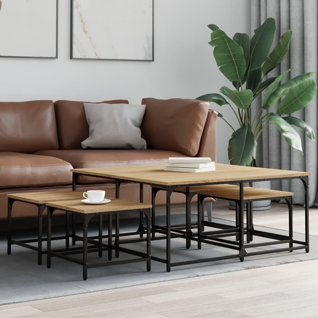 Maison Exclusive - Satztische 5 Stk. Sonoma-Eiche Holzwerkstoff