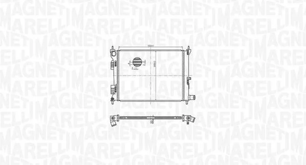 Radiateur de rechange Hyundai i20 et Kia Rio 3 pour entretien du circuit