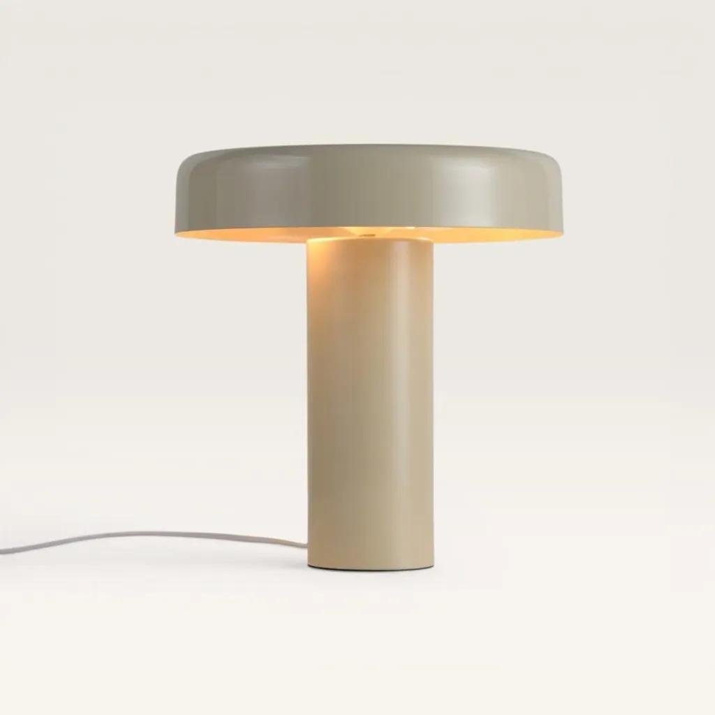 Lampe de Chevet Arcene Crema pour Chambre et Salon LUSENZ E14 25W