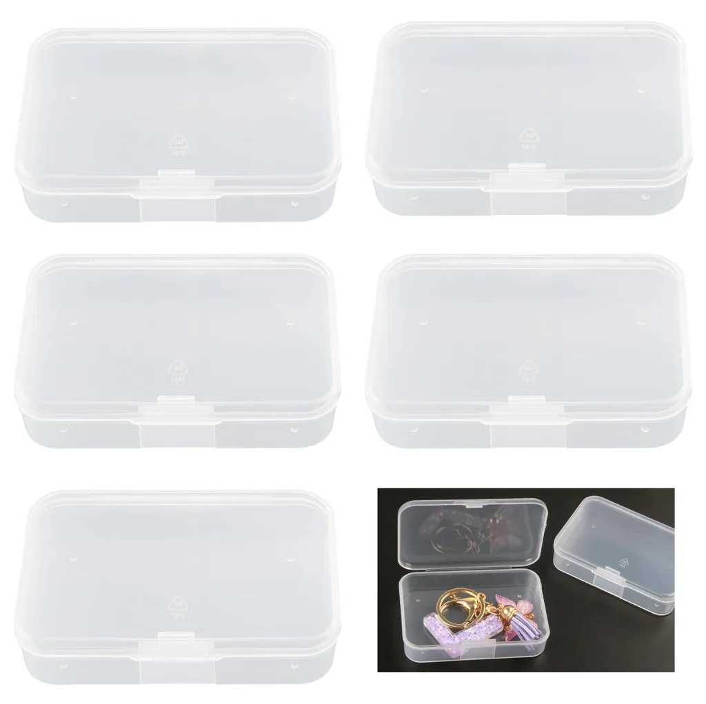 Mini boîte à perles transparente empilable pour loisirs créatifs et DIY