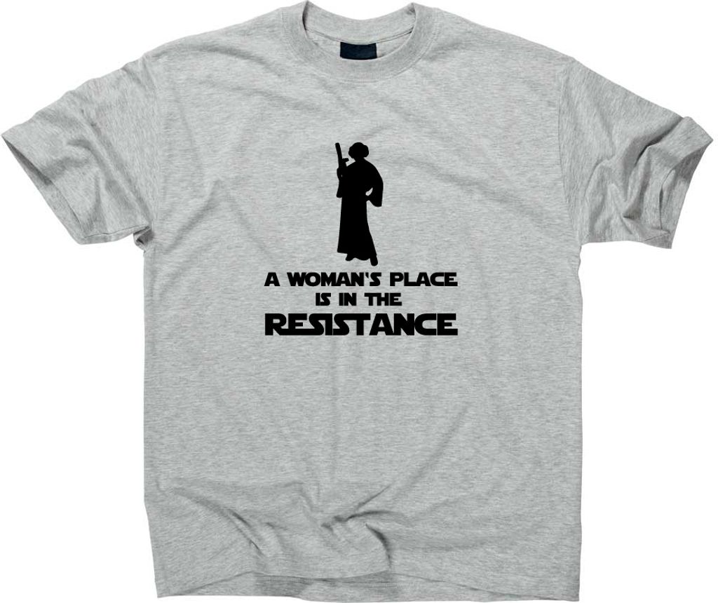 Styletex23 T-Shirt A Woman's Place is In The Resistance, sport grey, S