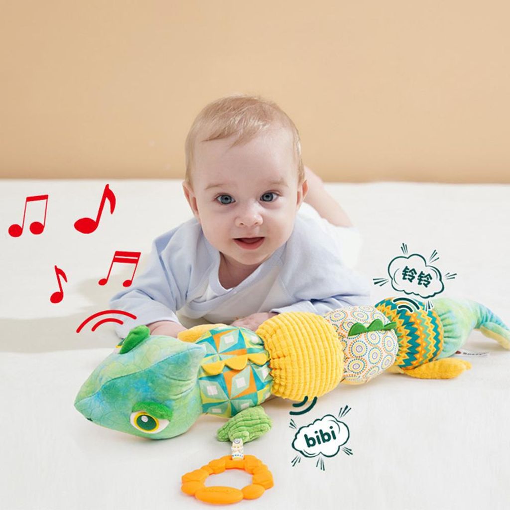 Musikalisches Raupe Spielzeug Plüsch-Echse mit Produktbild 