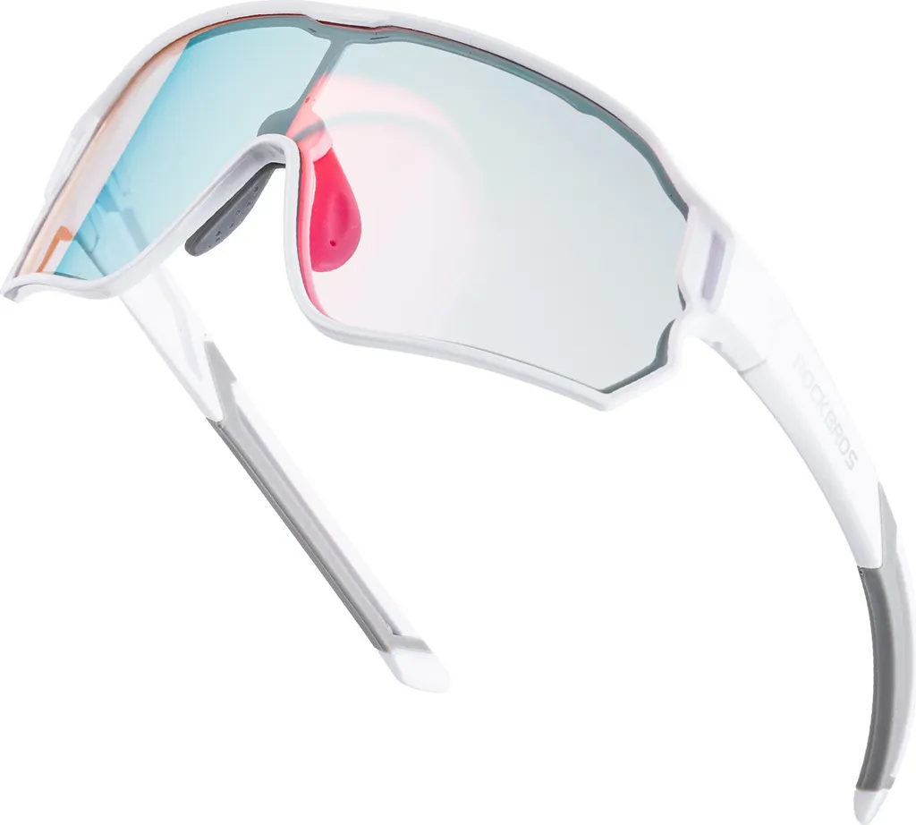 Lunettes sport de plein air enfants 8-14 ans auto-teintées vélo blanc