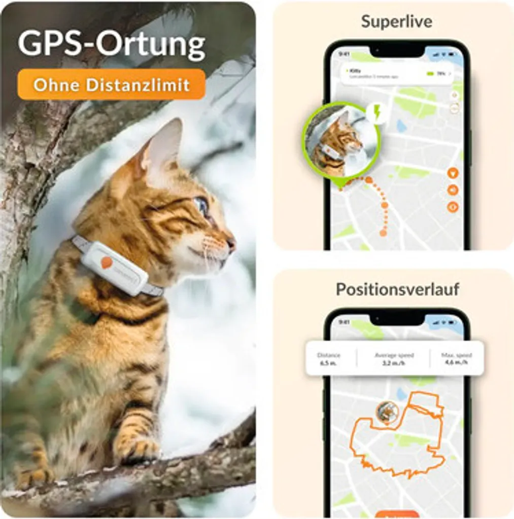 Weenect XS Traceur GPS pour chat noir et blanc - Localisation en temps réel - 14