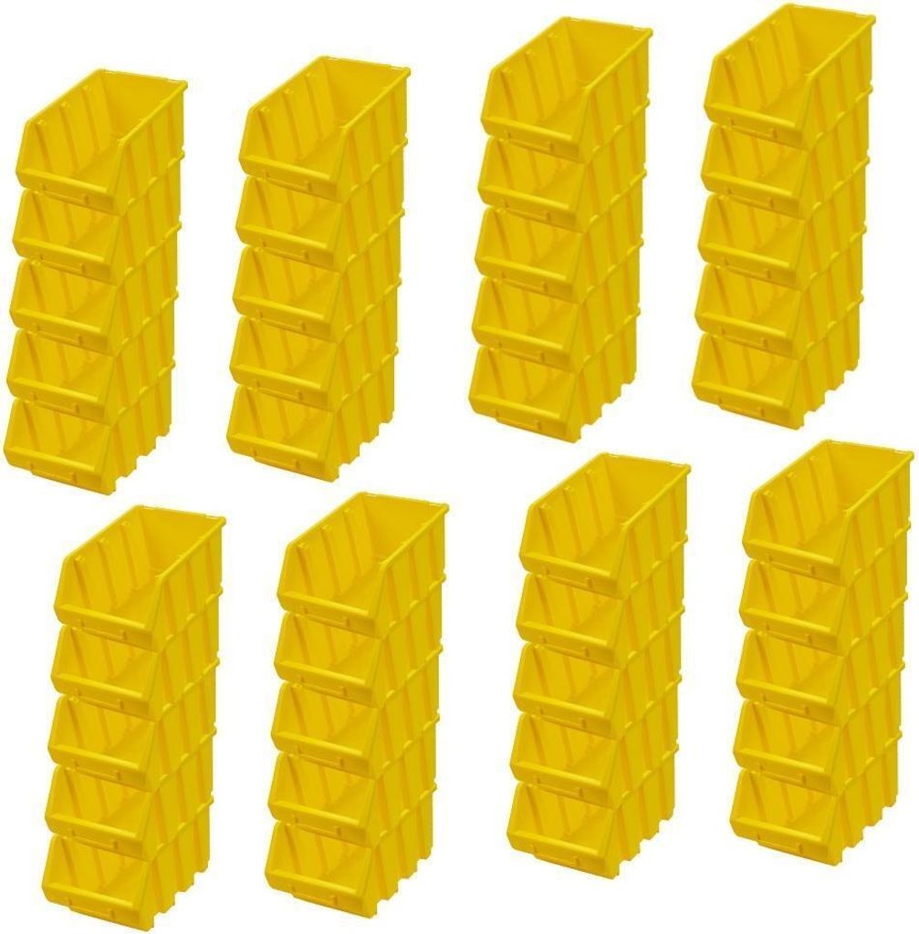 SuperSparSet 40x Sichtlagerbox 3 | HxBxT 12,6x17x24cm | Produktbild 