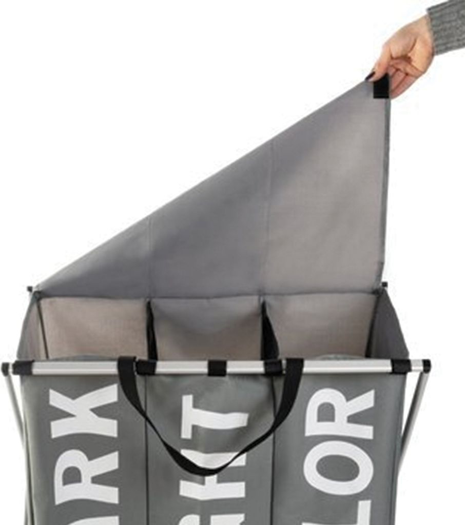 Malatec 12257 Trojitý kôš na bielizeň 130 l sivý Obrázok produktu 6