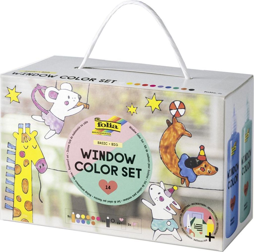 folia 43019 - Window Color Set BASIC BIG, 10 x 80 ml, Produktbild 