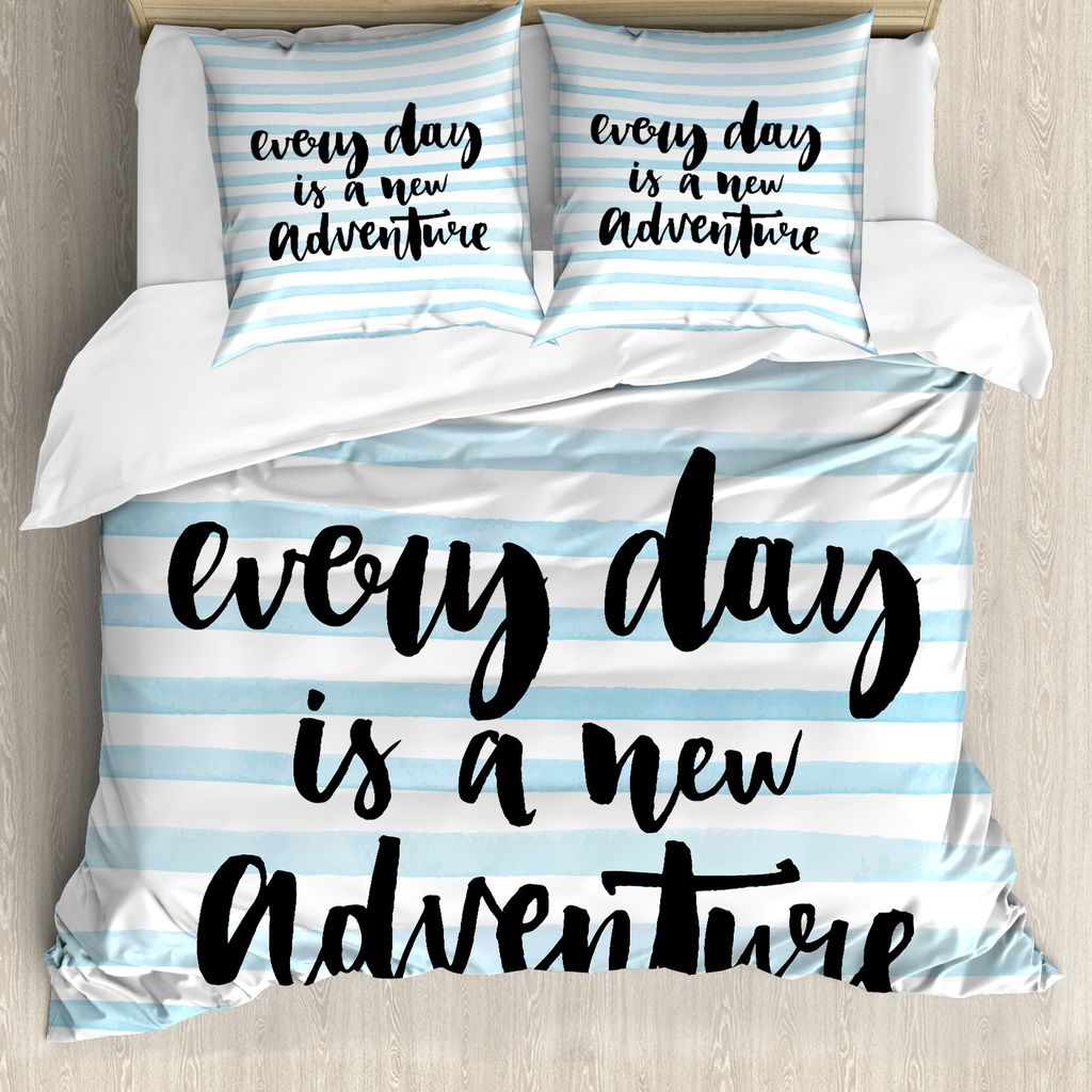 ABAKUHAUS Abenteuer Bettbezug, Das Leben Inspiration Kunst, Milbensicher Allergiker geeignet mit Kissenbezügen, 155 cm x 220 cm - 80 x 80 cm, Baby...