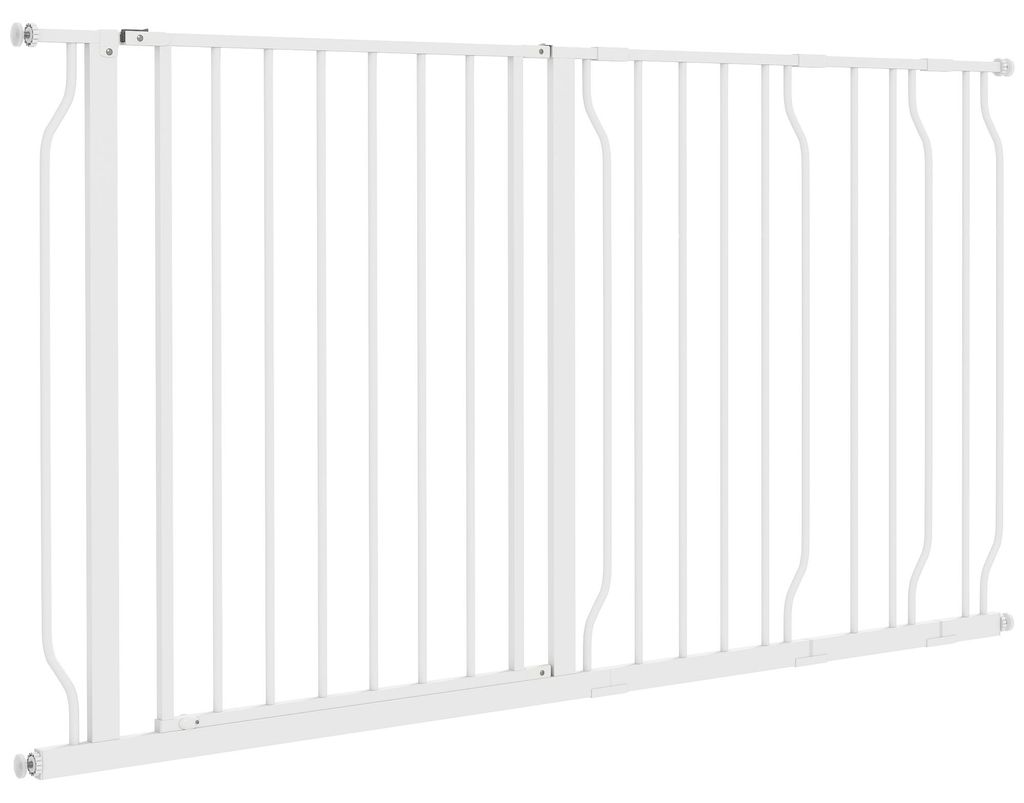 Hondentuig, trapgat, 75-145 cm, witte hondendeur Productafbeelding 