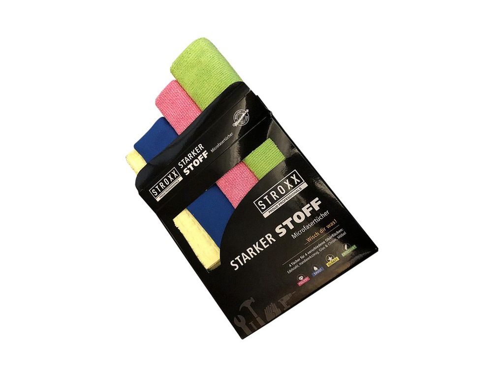Stroxx Mikrofaser-Reinigungstücher 4 Er Pack