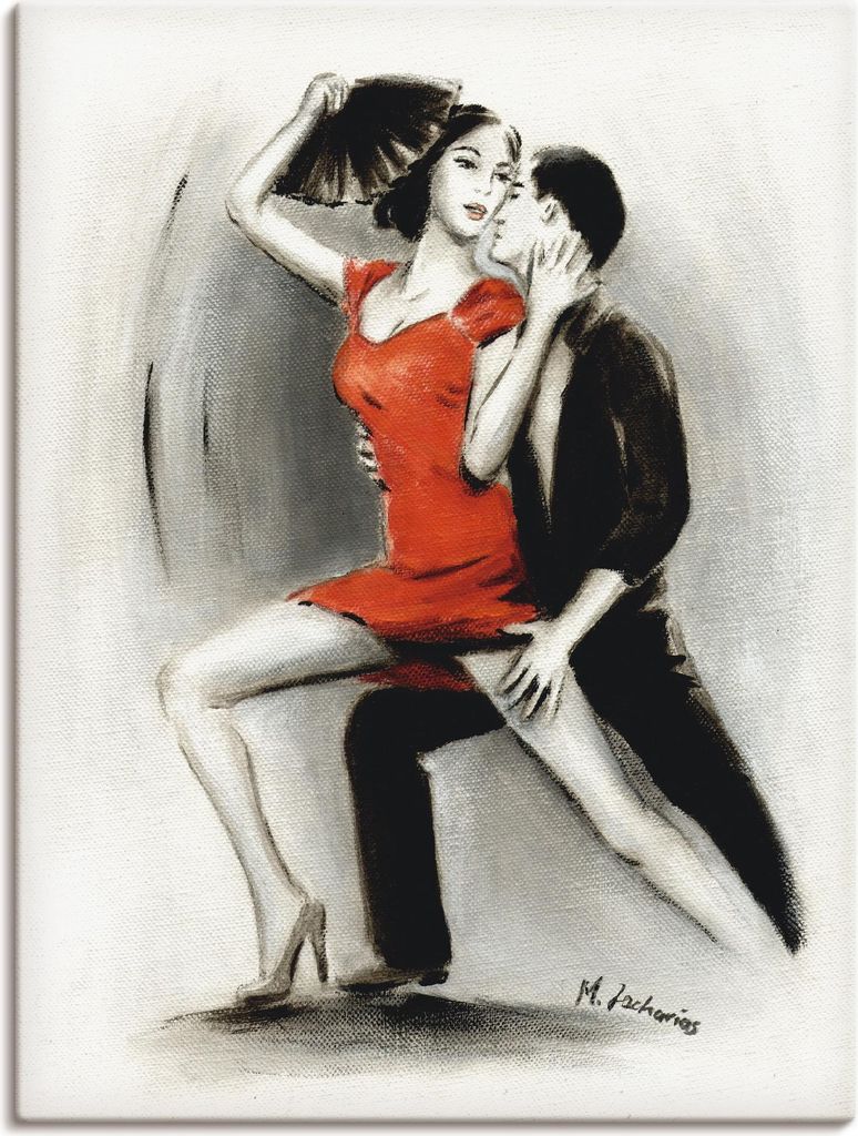 ARTland Leinwandbild Leidenschaftliches Tanzpaar Größe: 45x60 cm