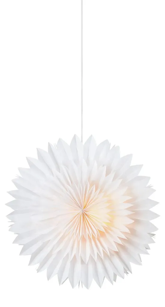 Suspension Étoile de Noël Blanche SOLINA 45cm : Luminaire Déco Moderne