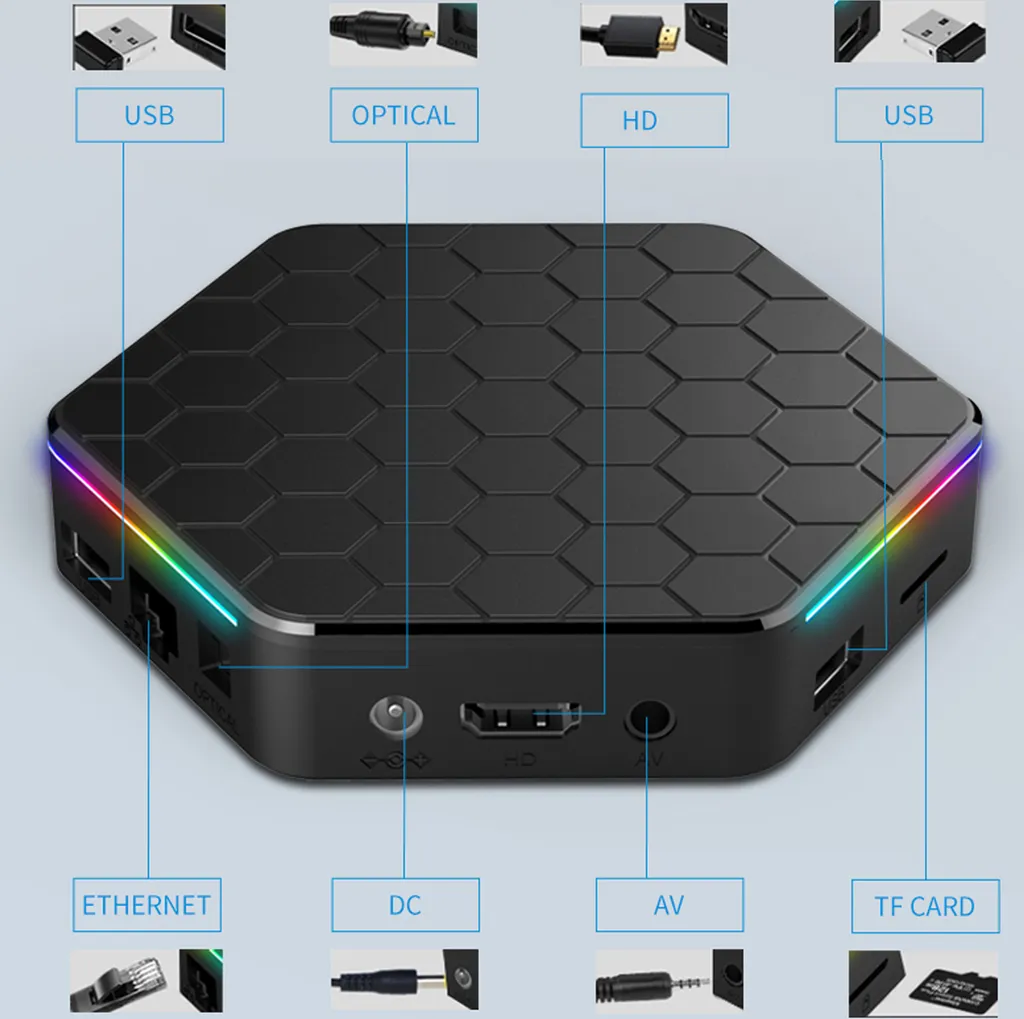 Box TV Android pour Streaming 4K Fluide T95Z Plus WiFi 5G 2Go+16Go