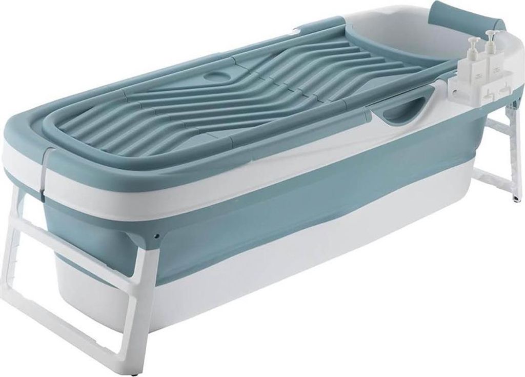 Schwänlein Faltbare Badewanne Erwachsene 158x64x54cm | Klappbare mobile Badewanne ideal für kleine Badezimmer | foldable bathtub | tragbare Kla...