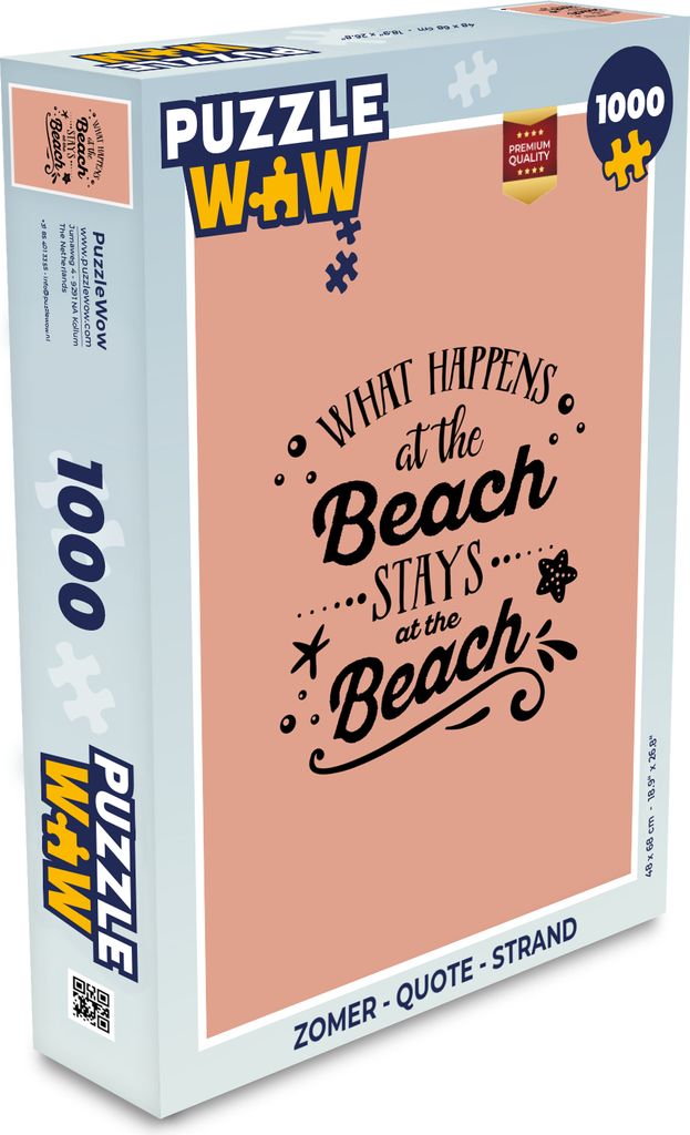 MuchoWow Puzzle 1000 Teile Sommer - Zitat - Strand - Spielzeug - Alt und Jung - Spiele - Puzzeln